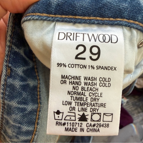 Driftwood Women's Colette Light Blue Jeans with Embroider Tapper - Picture 6 of 14